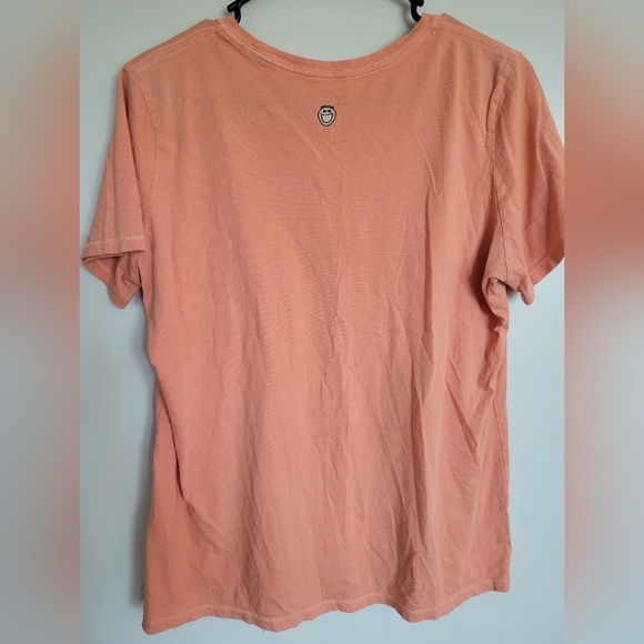 Life is Good Womens Classic Fit Orange Bicycle Tee Size Large - Picture 2 of 4